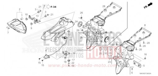 FANALE POSTERIORE/LUCE TARGA NC750XAS di 2025